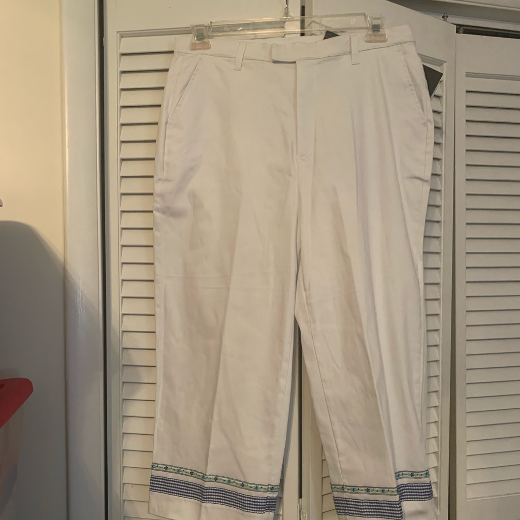 Nwt Size 16 White Capri Pants Solutions Ny Brand